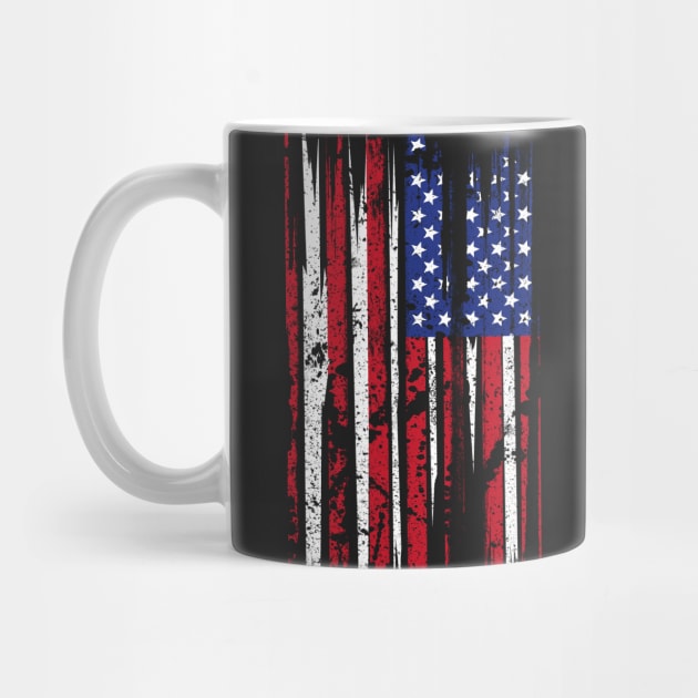 American Flag Distressed by monolusi